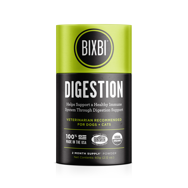 Bixbi Digestion Organic Mushrooms Dog Cat Supplements Mingala Bark