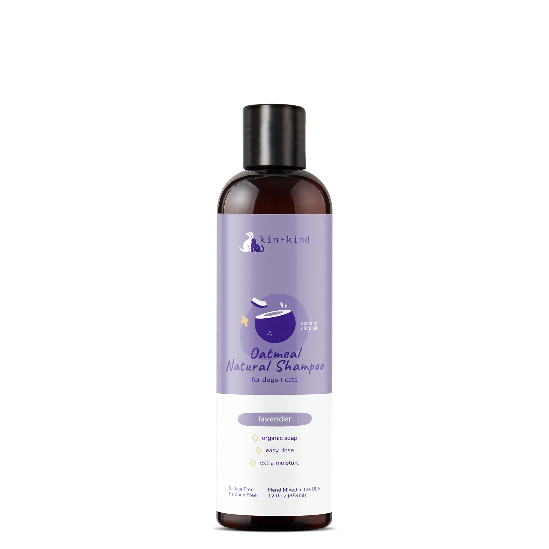 kin+kind - Oatmeal Shampoo for Dogs and Cats (Lavender)